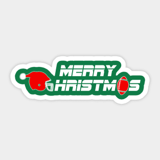 Merry Football Christmas Sticker